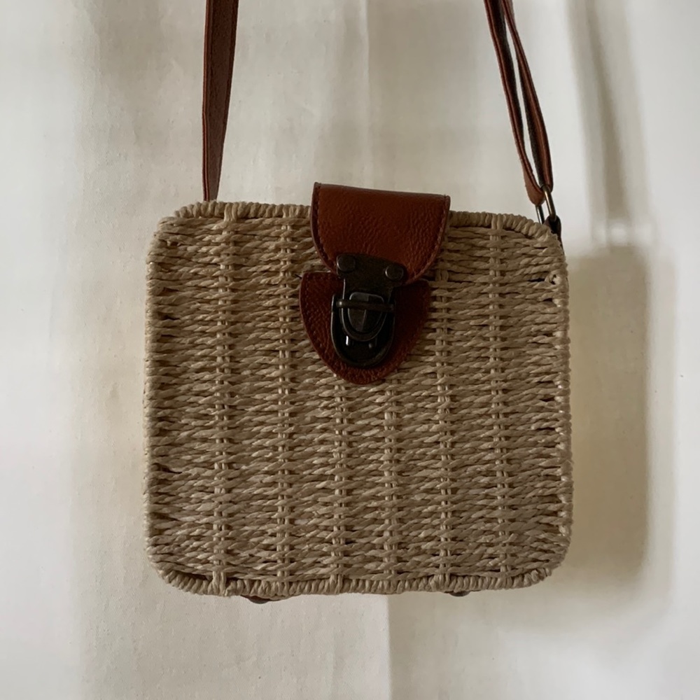 Wicker Crossbody Bag